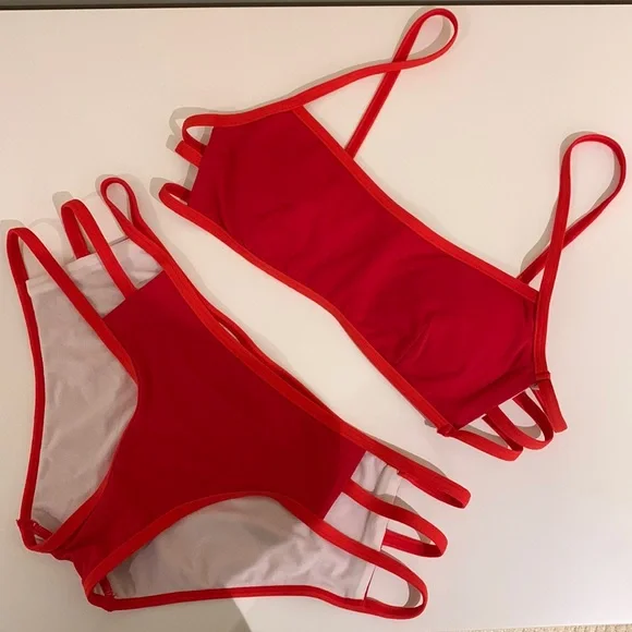 BCBGeneration Red Bathing Suit Size Small - Picture 3 of 11